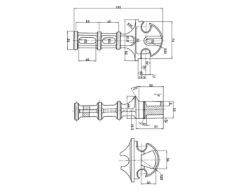 Rail Cast Iron Shoulder