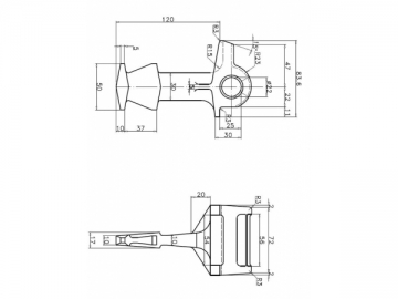 Rail Cast Iron Shoulder