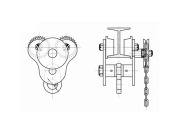 307B Non Sparking Trolley for Chain Hoist