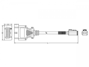 Harley Davidson 4-Pin Cable