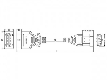 Yuchai 4-Pin Cable