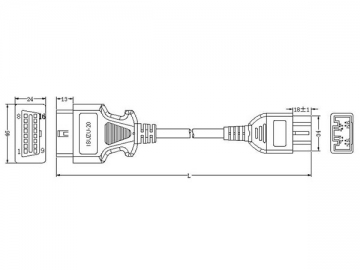 Isuzu 20-Pin Cable