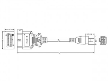 Hitachi 4-Pin Cable