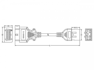 Denso 12-Pin Cable